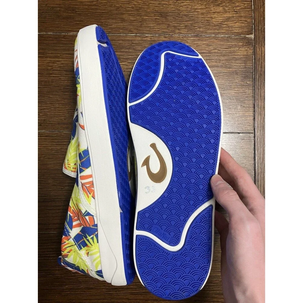 OluKai Lae'ahi Pa'i Men's Beach Shoes In Off-White /Aloha Size 9 US MSRP $120